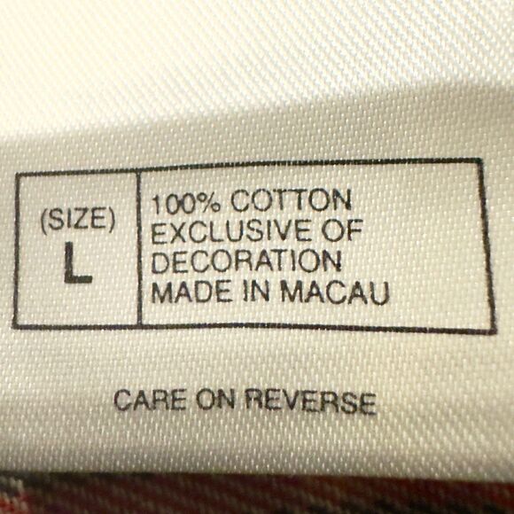 Walt Disney World Vintage Mickey Mouse Button Down Shirt Men's L Tartan Plaid - Picture 5 of 10